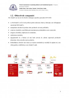 Metode și instrumente de marketing utilizate la nivel instituțional superior - Compania McDonald's România - Pagina 5