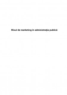 Mixul de marketing în administrația publică - Pagina 1