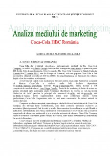 Analiza mediului de Marketing Coca-Cola HBC România - Pagina 2
