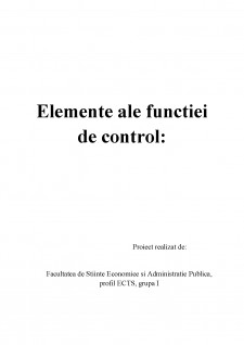 Elemente ale funcției de control - Pagina 1