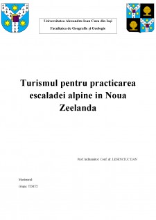 Turismul pentru practicarea escaladei alpine în Nouă Zeelandă - Pagina 1