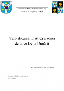 Valorificarea turistică a zonei deltaice Delta Dunării - Pagina 1