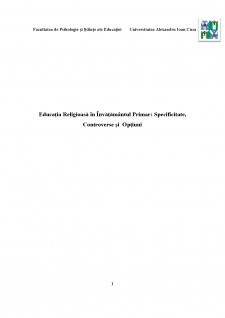 Educația religioasă în învățământul primar - specificitate, controverse și opțiuni - Pagina 2