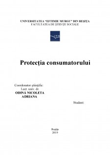 Protecția consumatorului - Pagina 1