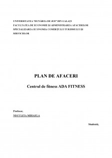 Centrul de fitness Ada Fitness - Pagina 1