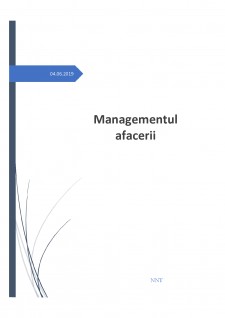 Managementul afacerii - Pagina 1