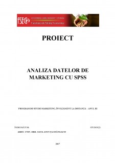 Analiza datelor de marketing cu SPSS - Pagina 1