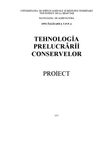 Tehnologia prelucrării conservelor - Pagina 1
