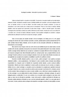 Sociologia în societate - întrebuințări în jurnalismul autohton - Pagina 1