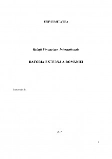 Datoria externă a României - Pagina 1