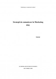Strategii de comunicare în Marketing - ING - Pagina 1