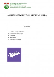Analiza de marketing a brandului Milka - Pagina 1