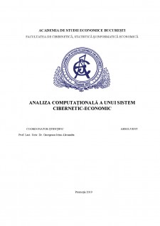 Analiza computațională a unui sistem cibernetic-economic - Pagina 1