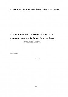Politici de incluziune socială și combatere a sărăciei în România - Pagina 1