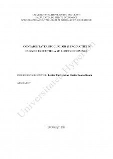 Contabilitatea stocurilor și producției în curs de execuție la SC Electroclem SRL - Pagina 2