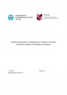 Analiza comparativă a dimensiunii și structurii resurselor financiare publice în România și Germania - Pagina 1