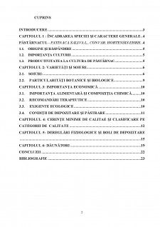 Standarde, cerințe minime de calitate și caracterizarea tehnologice a speciei păstârnac (pastinaca sativa l.) - Pagina 2