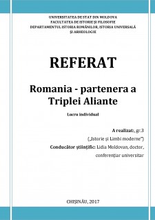 România - parteneră a Triplei Alianțe - Pagina 1