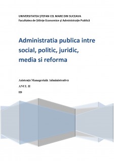 Administrația publică între social, politic, juridic, media și reformă - Pagina 1