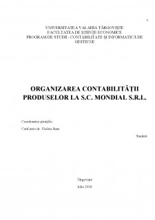 Organizarea contabilității produselor la SC Mondial SRL - Pagina 2