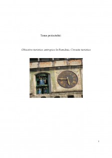 Obiective turistice antropice în România - Circuite turistice - Pagina 1