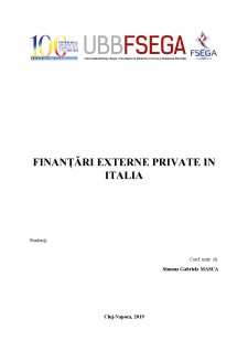 Finanțări externe private în Italia - Pagina 1