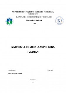 Sindromul de stres la suine - gena halotan - Pagina 1