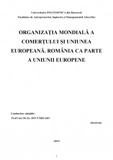 Organizația Mondială a Comerțului și Uniunea Europeană - România ca parte a Uniunii Europene - Pagina 2
