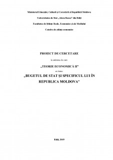 Bugetul de stat și specificul lui în Republica Moldova - Pagina 1