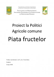 Politici Agricole Comune - Piața fructelor - Pagina 1