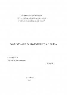 Comunicarea în administrația publică - Pagina 1