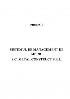 Sistemul de management de mediu SC Metal Construct SRL - Pagina 1