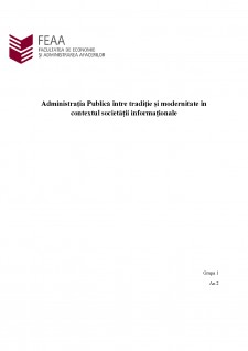 Administrația publică între tradiție și modernitate în contextul societății informaționale - Pagina 1