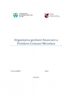 Organizarea gestiunii financiare a Primăriei Comunei Miroslava - Pagina 1