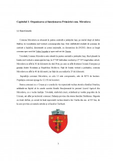 Organizarea gestiunii financiare a Primăriei Comunei Miroslava - Pagina 3