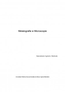 Metalografie și microscopie - Pagina 1