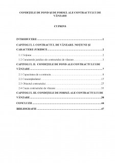 Condițiile de fond și de formă ale contractului de vânzare - Pagina 1