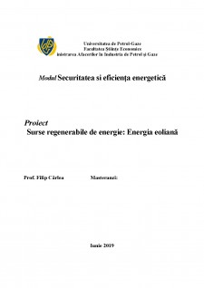Surse regenerabile de energie - Energia eoliană - Pagina 1