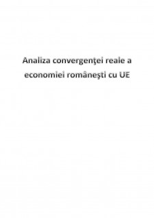 Analiza convergenței reale a economiei românești cu UE - Pagina 1
