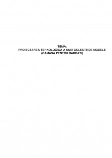 Proiectarea tehnologică a unei colecții de modele (cămașă pentru bărbați) - Pagina 2
