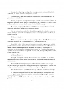 Contractul de tranzacție - Condițiile de validitate și efecte - Pagina 4