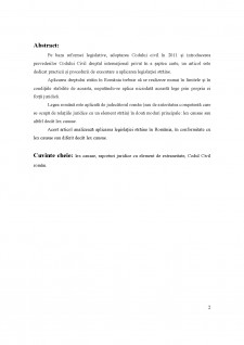 Aplicarea legii străine Lex Causae din Dreptul Internațonal Român - Pagina 2