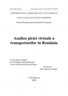 Analiza pieței virtuale a transporturilor în România - Pagina 2
