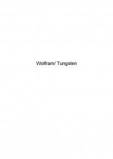 Wolfram-Tungsten - Pagina 1