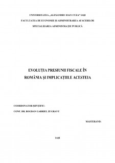Evoluția presiunii fiscale în România și implicațiile acesteia - Pagina 1
