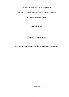 Garanțiile reale în dreptul roman - Pagina 1