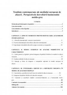 Tendințe contemporane ale mediului european de afaceri - Perspectivele dezvoltării businessului moldo-grec - Pagina 1