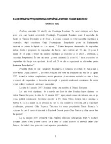 Suspendarea președintelui României, domnul Traian Băsescu - studiu de caz - Pagina 1