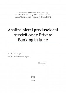 Analiza pieței produselor și serviciilor de Private Banking în lume - Pagina 1