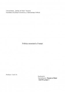 Politica monetară din Franța - Pagina 1